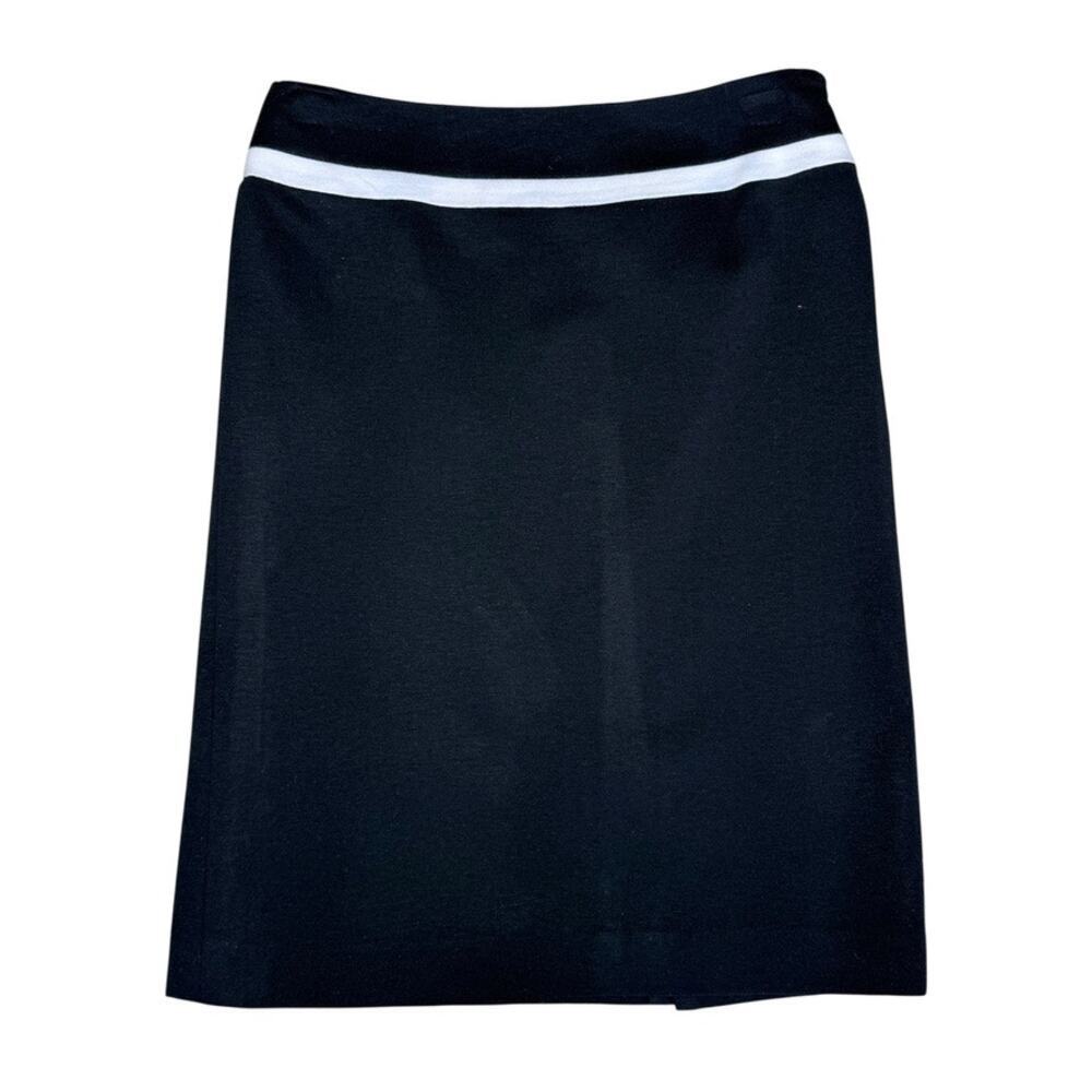 y2k black white accent stripe pencil skirt Size 0 Petite